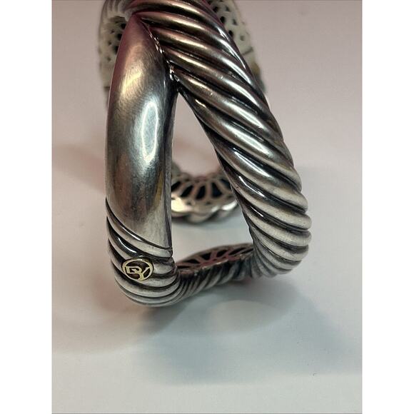 David Yurman Big Bold Cable Crossover Bracelet Sterling Silver 927 - Picture 8 of 9